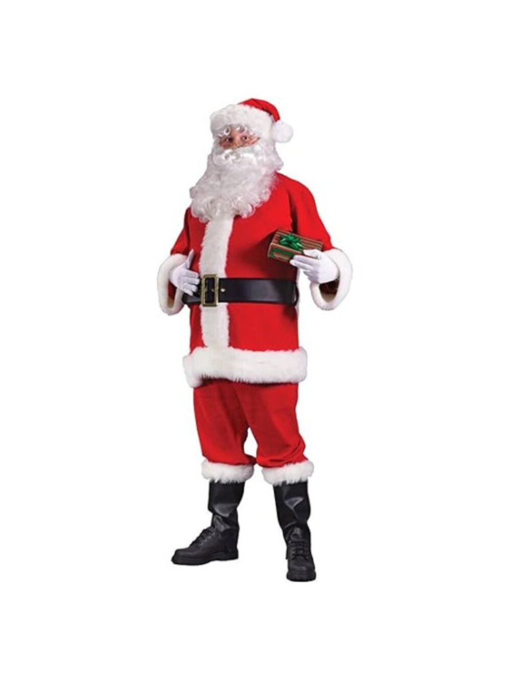 Flannel Santa Suit Adult Costume - Standard
